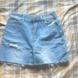 SHEIN Blue Casual Mini Jean Shorts